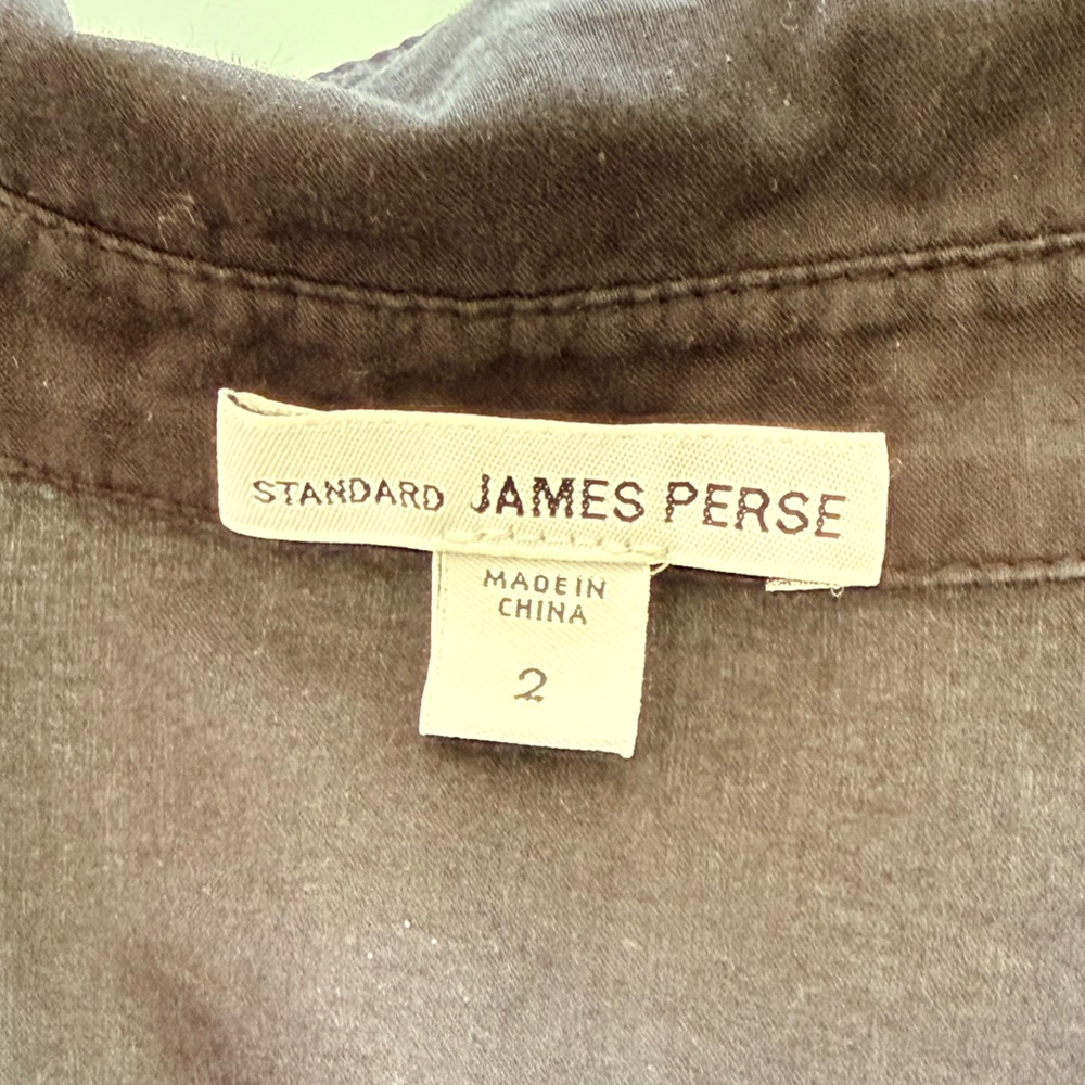 James Perse black Button Down Shirt size 2 - Picture 8 of 8